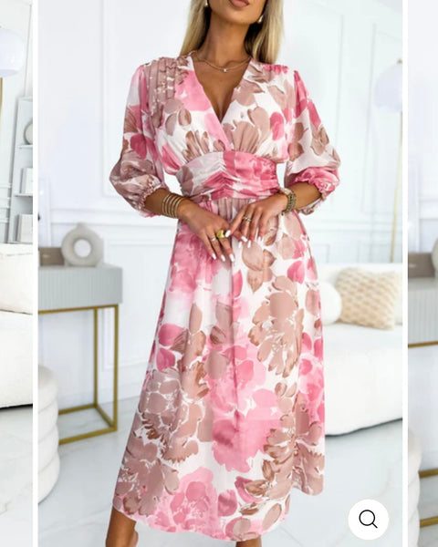 Josie Floral Maxi Dress in Pink (8-18)