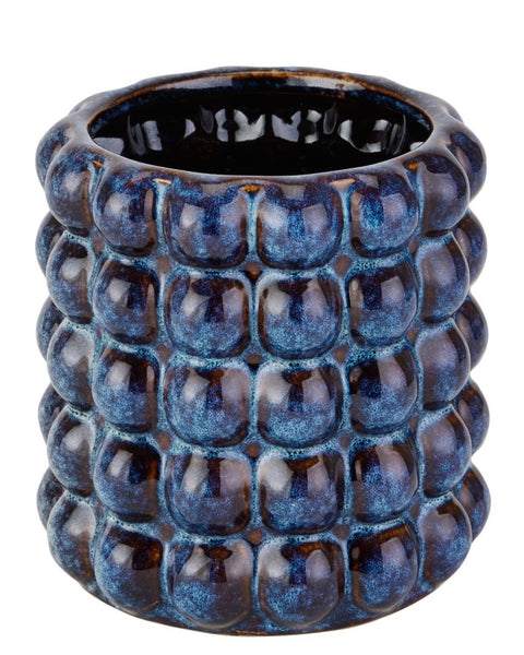 Seville Collection Small Bubble Planter Vase in Indigo Blue