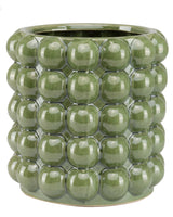 Seville Collection Large Bubble Planter Vase in Olive Green