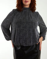 Penny Puffball Top in Silver (8-24)