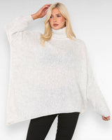 Ava Asymmetric Jumper in Cream (10-16)