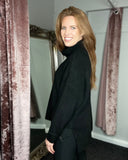 Claire Clrystal Beaded Asymmetric Jumper in Black (10-18)