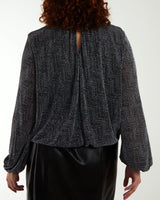 Penny Puffball Top in Silver (8-24)