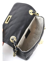 Clara Quilted Leather Bag in Black