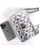 Clara Quilted Leather Bag in Black