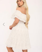 Lauren Bardot Dress in Beige (8-16)