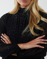 Dayna Diamante Top in Black (8-16)