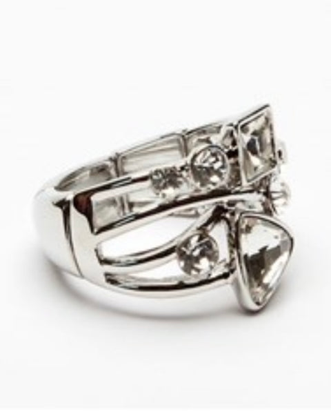 Carys Chunky Costume Ring in Silver