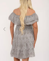 Lauren Bardot Dress in Taupe (8-16)