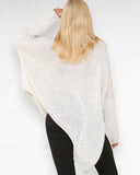 Ava Asymmetric Jumper in Cream (10-16)