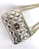 Clara Quilted Leather Bag in Gold