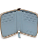 Polly Leather Purse in Stone
