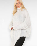 Ava Asymmetric Jumper in Cream (10-16)