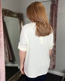 Claire Crinkle Top in White (8-18)