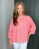 Shelley Leopard Print Shirt in Orange (8-20)