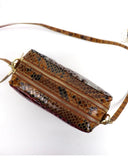 Maria Multi Coloued Snake Print Leather Crossbody Bag
