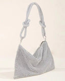 Debbie Diamante Soft Hand Bag in Silver