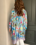 Lucy Floral Print Dress in Blue (10-20)