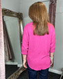 Willow Waffle Top in Pink (8-18)