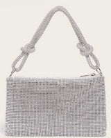 Debbie Diamante Soft Hand Bag in Silver