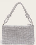 Debbie Diamante Soft Hand Bag in Silver