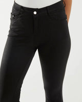 Josie Mid Rise Shimmer Jeans in Black (Sizes 10-16)