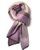 Chilli Check Angled Scarf in Purple