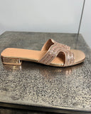 Amanda Sparkly Slip on Shoes in Rose Gold