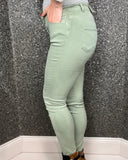 Kim Stretch Jeans in Khaki Green size 20