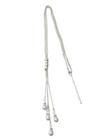 Jessica Long Silver Pearl Tassel Necklace