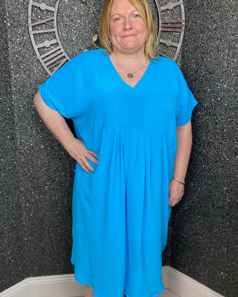 Delia Dress in Blue (Size 16-24)