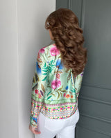 Lucy Floral Print Top in Green (8-14/16)