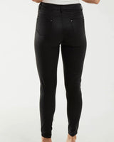 Josie Mid Rise Shimmer Jeans in Black (Sizes 10-16)