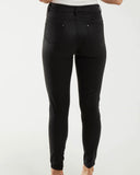 Josie Mid Rise Shimmer Jeans in Black (Sizes 10-16)
