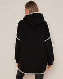 Beanie Blacket Stitch Hoodie Jumper in Black (Size 10-18)