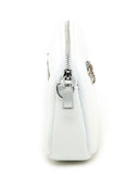 Bee Detail Leather Crossbody Bag in White