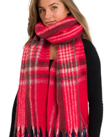 Tilly Tartan Scarf in Red