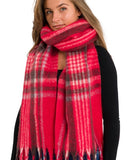 Tilly Tartan Scarf in Red