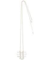 Isla Long Silver Heart Pendant Necklace