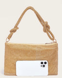 Debbie Diamante Soft Hand Bag in Silver