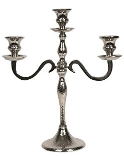 Cambridge Candlabra Candle Holder in Silver 34cm COLLECT IN STORE ONLY