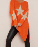 Aria Asymmetric Star Jumper in Orange (10-16)