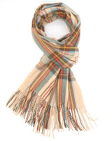 Tara Tartan Scarf in Beige