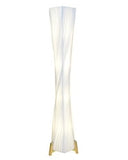 Walton White Pleated Twist Floor Lamp 120cm LOCAL COLLECT/DELIVERY ONLY