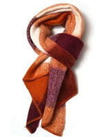 Chilli Check Angled Scarf in Orange