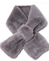 Fallan Faur Fur Tuck Through Scarf in Grey