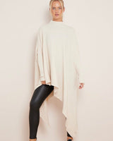 Ashley Asymmetric Ribbed Jumper in Beige (10-24)