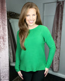 Bessie Button Back Jumper in Green (8-14)