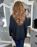 Willow Roll Neck Weave Jumper in Black (10-24)