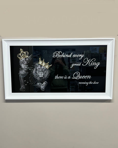 King & Queen Print in White Frame 100cm x 50cm